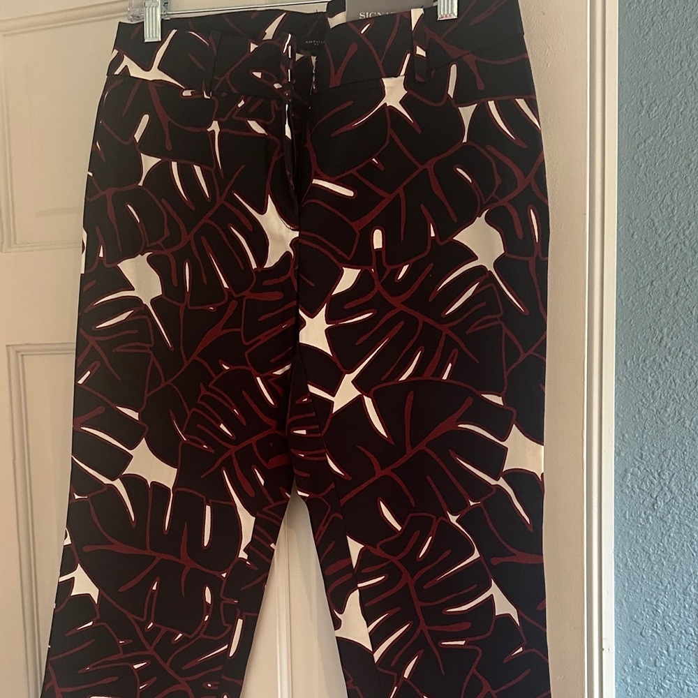 Ann Taylor Black and Red Signature Pants